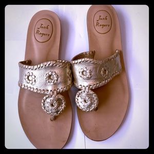 Gold Jack Roger sandals